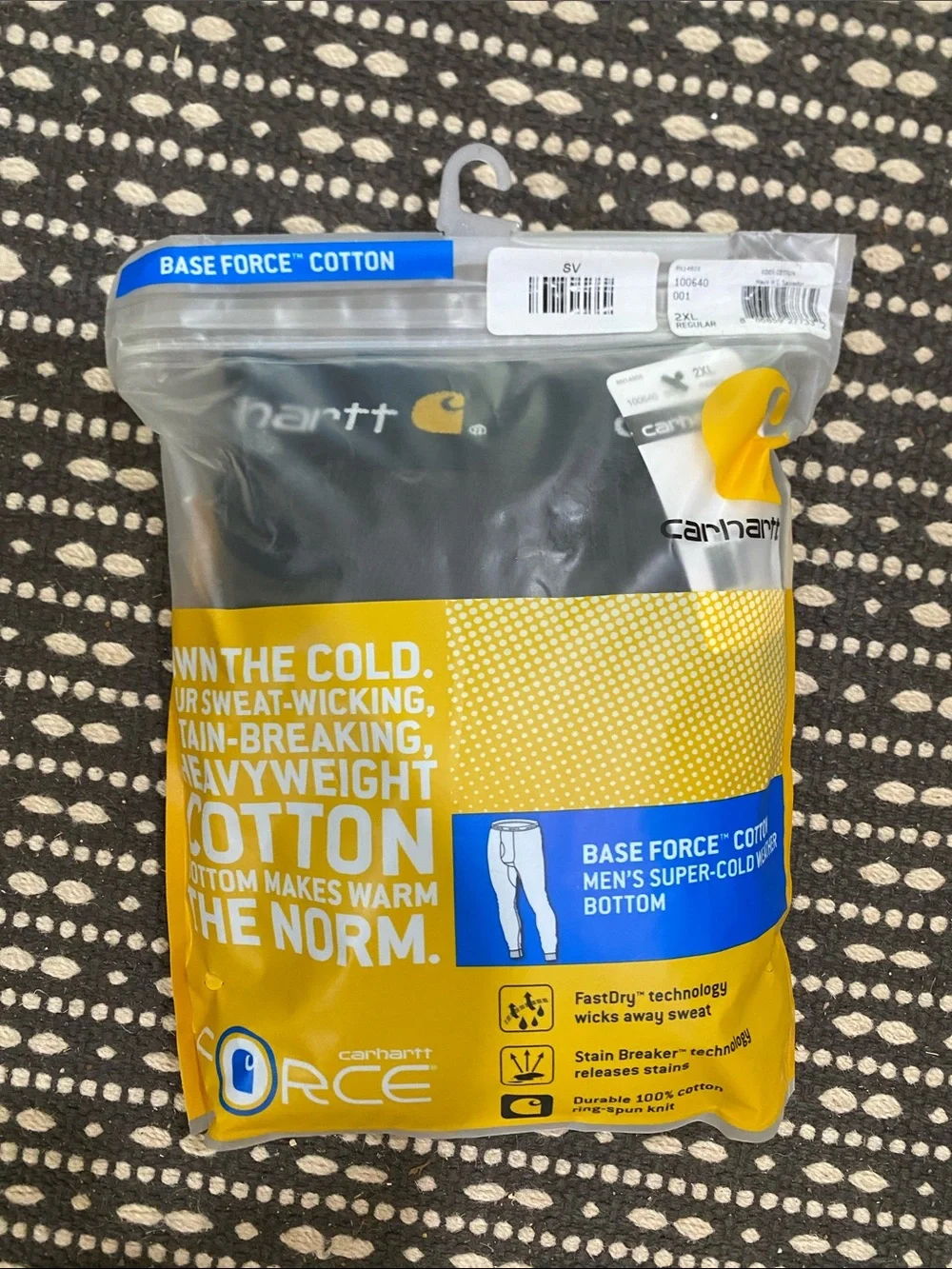 NWT Carhartt || Base Force 100% Cotton Super-Cold Weather Bottom